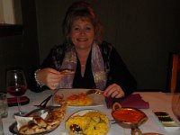 P5210624  Sam gets started with the main course at at the Curry King, Denmark Town Centre.