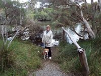 DSCF2908  Sam and Bobby take a walk on the Mokare Heritage Trail.