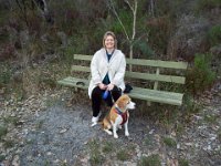 DSCF2957  Sam and Bobby take a rest from walking on the Mokare Heritage Trail.
