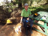 DSCF2739  Bobby and Rauleigh enjoying lunch at Wilson Park in Mt Barker.