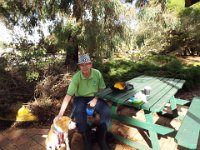 DSCF2742  Bobby and Rauleigh enjoying lunch at Wilson Park in Mt Barker.