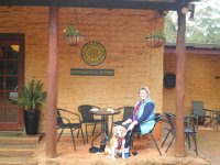 P5220642  Sam and Bobby chilling out at Bartholomews Meadery, Denmark.