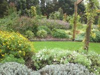 P5220652  Beautiful gardens at the Denmark Chocolate Company, Ocean Beach, Denmark.