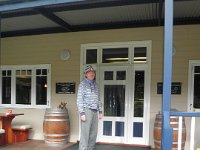 P5220654  Rauleigh about to sample chocolates at the Denmark Chocolate Company, Ocean Beach, Denmark.