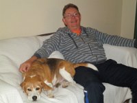 P5170528  Bobby and Rauleigh relaxing at the Bear's Den, Denmark.