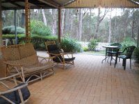 P5220671  The patio and gardens at Bear's Den, Denmark.