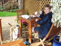 DSCF3010  Time for coffee with Bobby and Sam at The Lake House, Denmark.