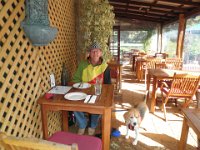 P5230680  Bobby and Rauleigh get ready to eat at The Lake House, Denmark.