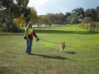 P5230694  Rauleigh and Bobby take a stroll around The Lake House, Denmark.