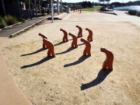 DSCF6161  Interesting artwork outside of the Information centre in Anglesea.