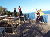 DSCF6240  Tourist getting their photo taken at Teddy's Lookout, Lorne.