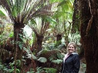 DSCF6309  Sam having a rest at Mait's Rest a self-guided walk through rainforest in the Otway Ranges, Great Otway National Park.