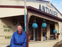 DSCF6440  Rauleigh gets ready to shop at the Shipahoys Antiques & Collectibles Centre in Killarney