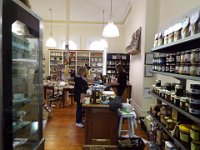 DSCF6484  Sam buys some cheese at the Darriwill Farm, Port Fairy Town Centre.