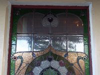 DSCF6502  Stained glass windows in The Star of the West Hotel, Port Fairy.