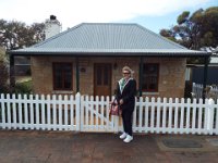 DSCF6625  Sam in Robe Town Centre, South Australia.