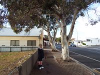DSCF6689  Sam takes a morning stroll around Robe Town Centre, South Australia.