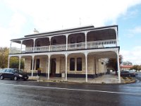 DSCF6737  Heyward's Royal Oak Hotel building, opened in 1848, in Penola Town Centre, South Australia.
