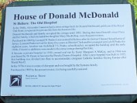 DSCF6746  Sign outsite the Donald MaDonald cottage in Penola, South Australia.