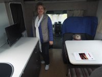 DSCF7179  Sam in our motorhome and all set to leave Naracoorte, South Australia.