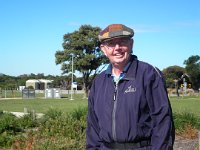 P5040104  Rauleigh outside the Information centre in Anglesea.