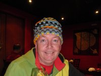 P5060201  Cheers, Rauleigh enjoying dinner at the Lemongrass Thai Cuisine Restaurant, Port Fairy.