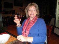 P5060202  Cheers, Sam enjoying dinner at the Lemongrass Thai Cuisine Restaurant, Port Fairy.