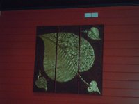 P5060206  Gold leaf painting on the wall at the Lemongrass Thai Cuisine Restaurant, Port Fairy.