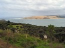 04220008 * Huge sand bank and the mouth of the inlet at Omapere. * 2240 x 1680 * (588KB)